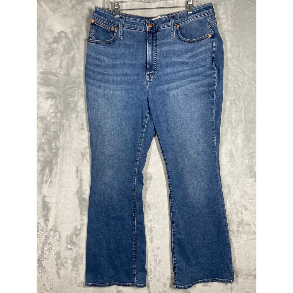 Madewell Curvy Skinny Flare Jeans Blue M Wash High Rise Size 33 CKP471979674
